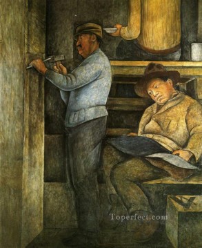 el pintor el escultor y el arquitecto 1928 Diego Rivera Pinturas al óleo